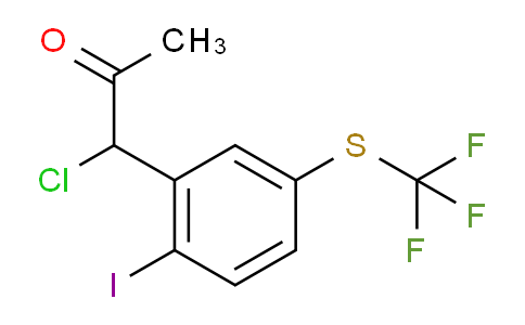 CAS No. 1806412-09-8, 1-Chloro-1-(2-iodo-5-(trifluoromethylthio)phenyl)propan-2-one