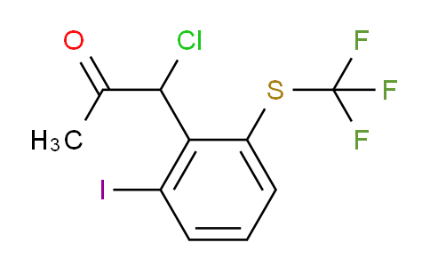CAS No. 1806490-42-5, 1-Chloro-1-(2-iodo-6-(trifluoromethylthio)phenyl)propan-2-one