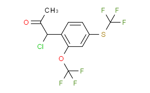 CAS No. 1806644-60-9, 1-Chloro-1-(2-(trifluoromethoxy)-4-(trifluoromethylthio)phenyl)propan-2-one