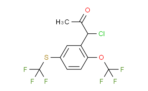 CAS No. 1806502-55-5, 1-Chloro-1-(2-(trifluoromethoxy)-5-(trifluoromethylthio)phenyl)propan-2-one