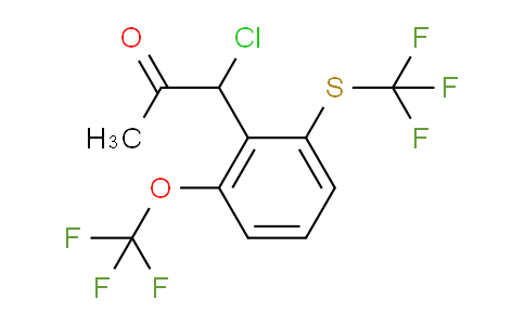 CAS No. 1805893-17-7, 1-Chloro-1-(2-(trifluoromethoxy)-6-(trifluoromethylthio)phenyl)propan-2-one
