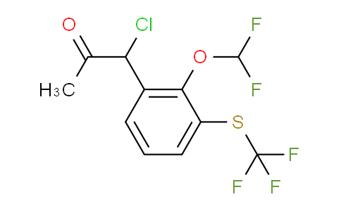 CAS No. 1803722-50-0, 1-Chloro-1-(2-(difluoromethoxy)-3-(trifluoromethylthio)phenyl)propan-2-one