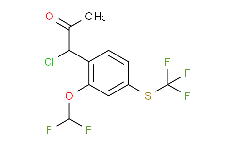 CAS No. 1805866-68-5, 1-Chloro-1-(2-(difluoromethoxy)-4-(trifluoromethylthio)phenyl)propan-2-one