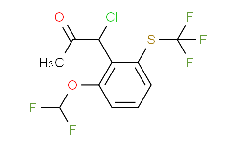 CAS No. 1804188-85-9, 1-Chloro-1-(2-(difluoromethoxy)-6-(trifluoromethylthio)phenyl)propan-2-one