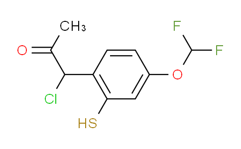 CAS No. 1803723-38-7, 1-Chloro-1-(4-(difluoromethoxy)-2-mercaptophenyl)propan-2-one