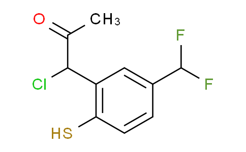 CAS No. 1806624-34-9, 1-Chloro-1-(5-(difluoromethyl)-2-mercaptophenyl)propan-2-one