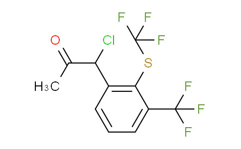 CAS No. 1806500-84-4, 1-Chloro-1-(3-(trifluoromethyl)-2-(trifluoromethylthio)phenyl)propan-2-one