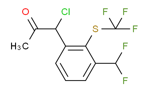 CAS No. 1806442-20-5, 1-Chloro-1-(3-(difluoromethyl)-2-(trifluoromethylthio)phenyl)propan-2-one