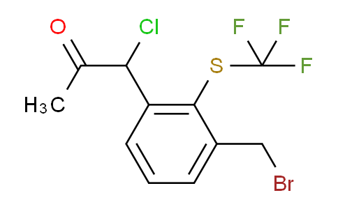 CAS No. 1806549-16-5, 1-(3-(Bromomethyl)-2-(trifluoromethylthio)phenyl)-1-chloropropan-2-one