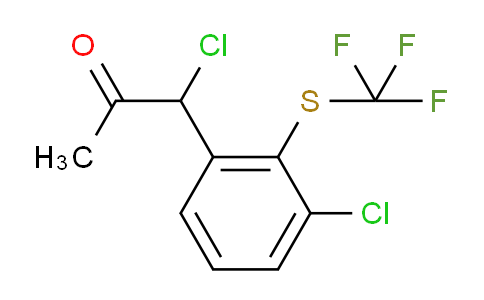 CAS No. 1804131-48-3, 1-Chloro-1-(3-chloro-2-(trifluoromethylthio)phenyl)propan-2-one