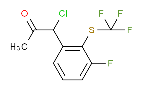 CAS No. 1806607-46-4, 1-Chloro-1-(3-fluoro-2-(trifluoromethylthio)phenyl)propan-2-one