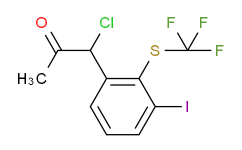 CAS No. 1804175-27-6, 1-Chloro-1-(3-iodo-2-(trifluoromethylthio)phenyl)propan-2-one