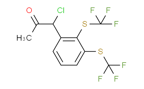 CAS No. 1806530-72-2, 1-(2,3-Bis(trifluoromethylthio)phenyl)-1-chloropropan-2-one