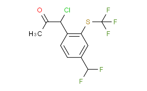 CAS No. 1804168-06-6, 1-Chloro-1-(4-(difluoromethyl)-2-(trifluoromethylthio)phenyl)propan-2-one