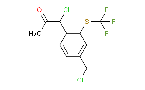 CAS No. 1806360-39-3, 1-Chloro-1-(4-(chloromethyl)-2-(trifluoromethylthio)phenyl)propan-2-one