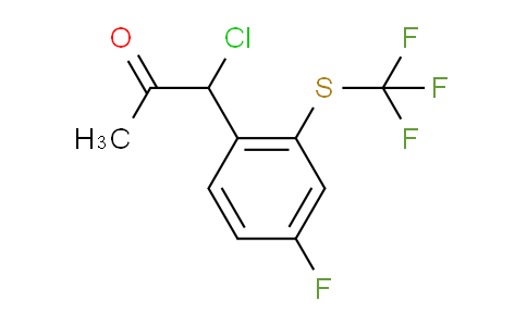 CAS No. 1805903-03-0, 1-Chloro-1-(4-fluoro-2-(trifluoromethylthio)phenyl)propan-2-one
