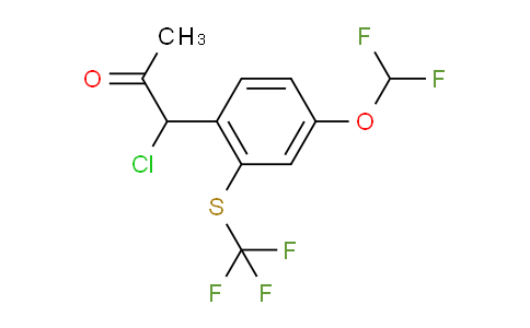 CAS No. 1805866-69-6, 1-Chloro-1-(4-(difluoromethoxy)-2-(trifluoromethylthio)phenyl)propan-2-one