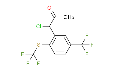 CAS No. 1806657-95-3, 1-Chloro-1-(5-(trifluoromethyl)-2-(trifluoromethylthio)phenyl)propan-2-one