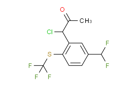CAS No. 1804153-00-1, 1-Chloro-1-(5-(difluoromethyl)-2-(trifluoromethylthio)phenyl)propan-2-one