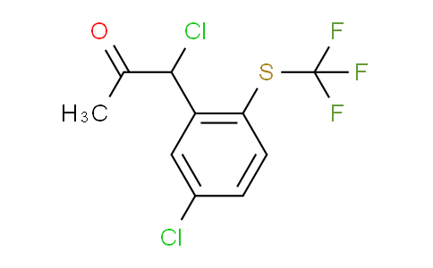 CAS No. 1803866-83-2, 1-Chloro-1-(5-chloro-2-(trifluoromethylthio)phenyl)propan-2-one