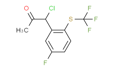 CAS No. 1805853-38-6, 1-Chloro-1-(5-fluoro-2-(trifluoromethylthio)phenyl)propan-2-one