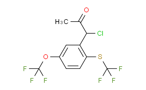 CAS No. 1804250-51-8, 1-Chloro-1-(5-(trifluoromethoxy)-2-(trifluoromethylthio)phenyl)propan-2-one