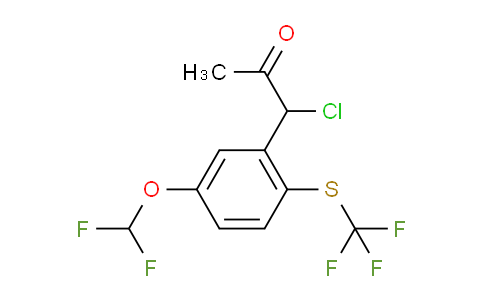 CAS No. 1804188-90-6, 1-Chloro-1-(5-(difluoromethoxy)-2-(trifluoromethylthio)phenyl)propan-2-one