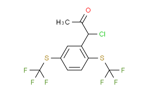 CAS No. 1804200-05-2, 1-(2,5-Bis(trifluoromethylthio)phenyl)-1-chloropropan-2-one