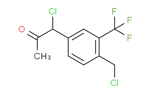 CAS No. 1804215-36-8, 1-Chloro-1-(4-(chloromethyl)-3-(trifluoromethyl)phenyl)propan-2-one
