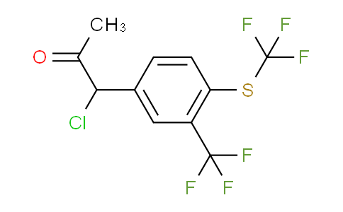 CAS No. 1806462-94-1, 1-Chloro-1-(3-(trifluoromethyl)-4-(trifluoromethylthio)phenyl)propan-2-one