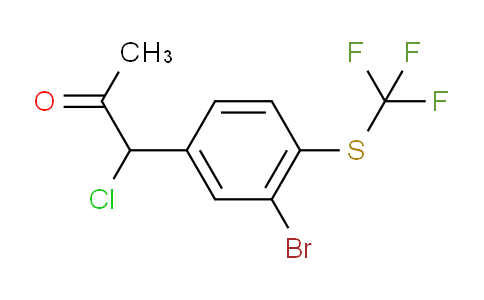 CAS No. 1804223-34-4, 1-(3-Bromo-4-(trifluoromethylthio)phenyl)-1-chloropropan-2-one