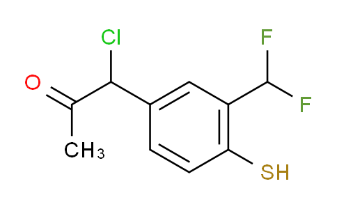 CAS No. 1805841-29-5, 1-Chloro-1-(3-(difluoromethyl)-4-mercaptophenyl)propan-2-one