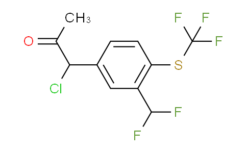 CAS No. 1806381-14-5, 1-Chloro-1-(3-(difluoromethyl)-4-(trifluoromethylthio)phenyl)propan-2-one