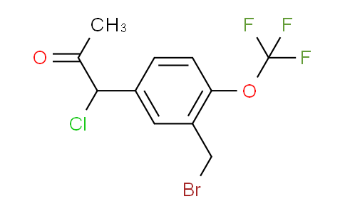 CAS No. 1803749-66-7, 1-(3-(Bromomethyl)-4-(trifluoromethoxy)phenyl)-1-chloropropan-2-one
