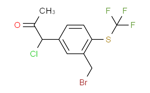 CAS No. 1806372-45-1, 1-(3-(Bromomethyl)-4-(trifluoromethylthio)phenyl)-1-chloropropan-2-one