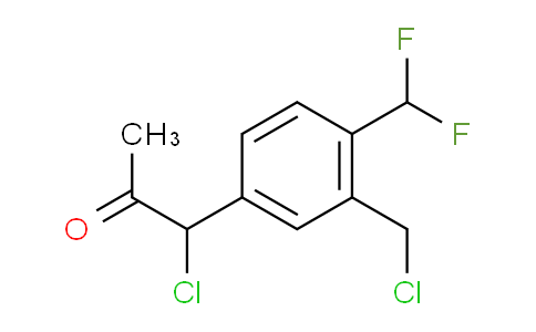 CAS No. 1804165-01-2, 1-Chloro-1-(3-(chloromethyl)-4-(difluoromethyl)phenyl)propan-2-one
