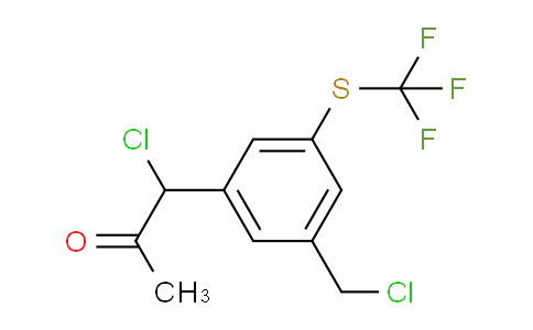 CAS No. 1806412-51-0, 1-Chloro-1-(3-(chloromethyl)-5-(trifluoromethylthio)phenyl)propan-2-one