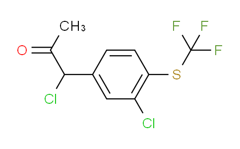CAS No. 1804165-63-6, 1-Chloro-1-(3-chloro-4-(trifluoromethylthio)phenyl)propan-2-one