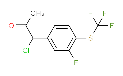 CAS No. 1804052-66-1, 1-Chloro-1-(3-fluoro-4-(trifluoromethylthio)phenyl)propan-2-one