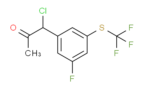 CAS No. 1806695-38-4, 1-Chloro-1-(3-fluoro-5-(trifluoromethylthio)phenyl)propan-2-one