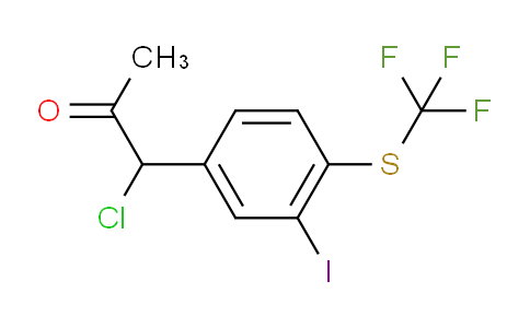 CAS No. 1805733-77-0, 1-Chloro-1-(3-iodo-4-(trifluoromethylthio)phenyl)propan-2-one