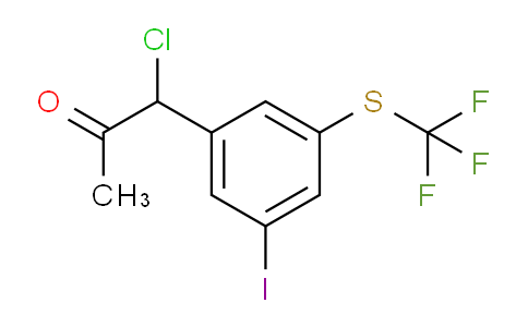 CAS No. 1806635-35-7, 1-Chloro-1-(3-iodo-5-(trifluoromethylthio)phenyl)propan-2-one