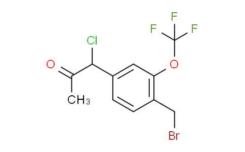 CAS No. 1804232-06-1, 1-(4-(Bromomethyl)-3-(trifluoromethoxy)phenyl)-1-chloropropan-2-one