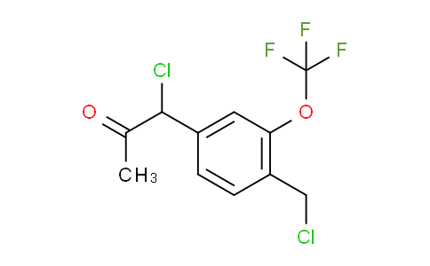 CAS No. 1804134-06-2, 1-Chloro-1-(4-(chloromethyl)-3-(trifluoromethoxy)phenyl)propan-2-one