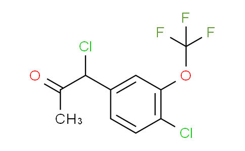 CAS No. 1804274-87-0, 1-Chloro-1-(4-chloro-3-(trifluoromethoxy)phenyl)propan-2-one