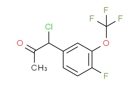 CAS No. 1804178-51-5, 1-Chloro-1-(4-fluoro-3-(trifluoromethoxy)phenyl)propan-2-one