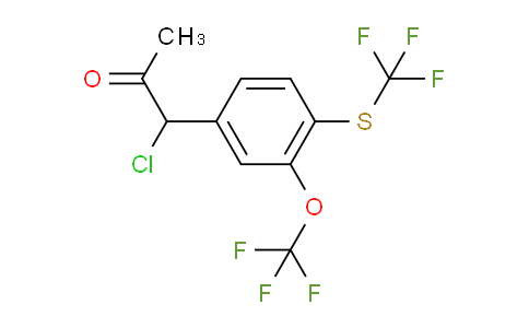 CAS No. 1806660-53-6, 1-Chloro-1-(3-(trifluoromethoxy)-4-(trifluoromethylthio)phenyl)propan-2-one