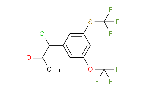 CAS No. 1804217-98-8, 1-Chloro-1-(3-(trifluoromethoxy)-5-(trifluoromethylthio)phenyl)propan-2-one