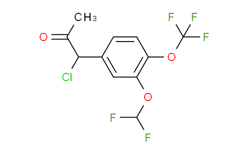 CAS No. 1804186-95-5, 1-Chloro-1-(3-(difluoromethoxy)-4-(trifluoromethoxy)phenyl)propan-2-one