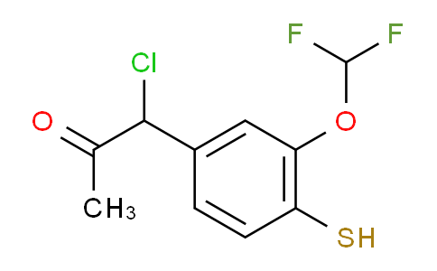 CAS No. 1805766-72-6, 1-Chloro-1-(3-(difluoromethoxy)-4-mercaptophenyl)propan-2-one